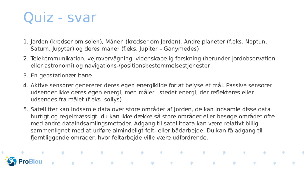 Quiz - svar