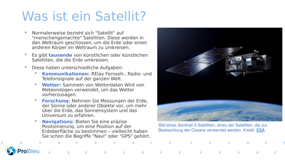 Was ist ein Satellit? 