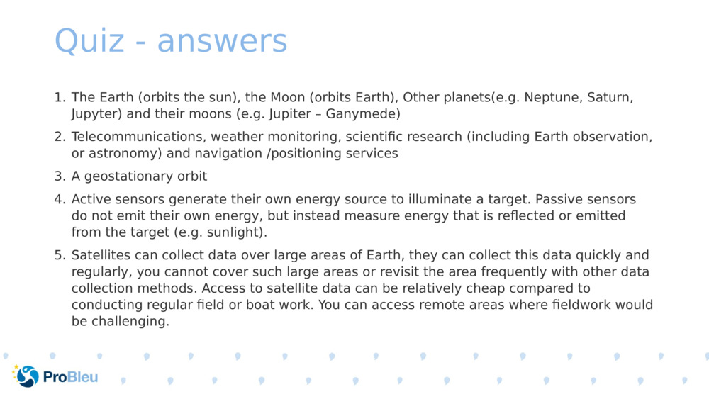 Quiz - answers