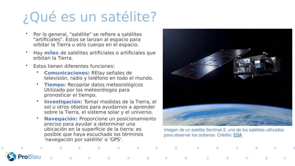 ¿Qué es un satélite? 