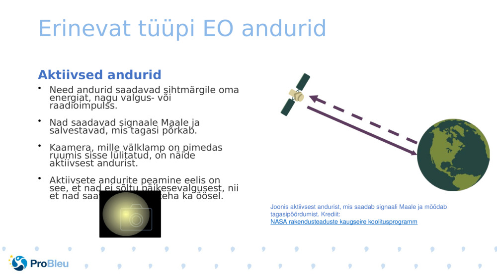 Erinevat tüüpi EO andurid