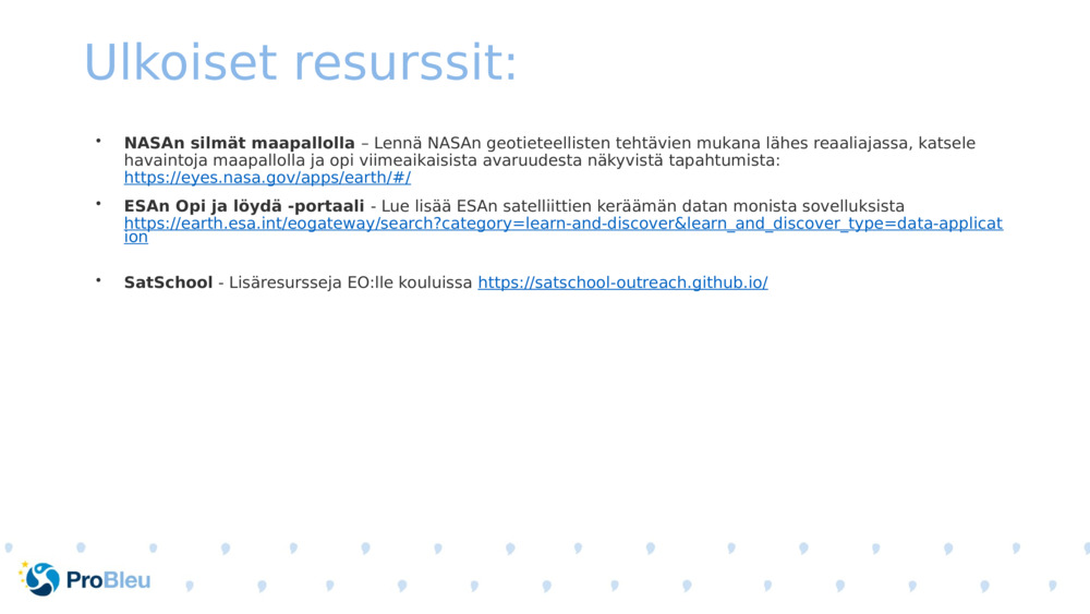 Ulkoiset resurssit: