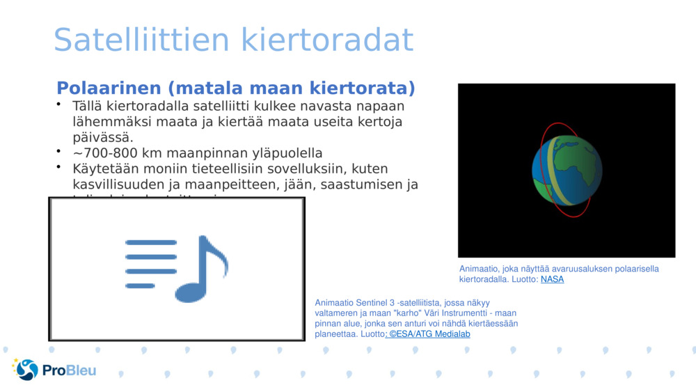 Satelliittien kiertoradat