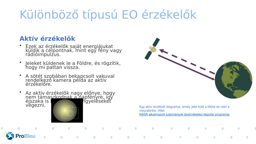 Különböző típusú EO érzékelők