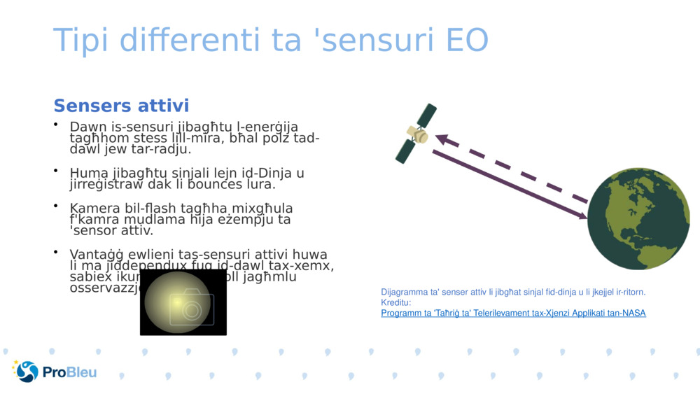 Tipi differenti ta 'sensuri EO