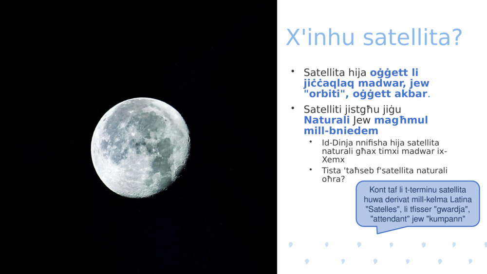 X'inhu satellita? 