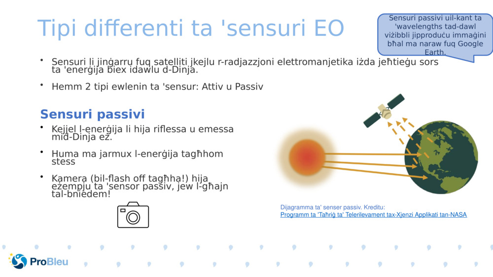 Tipi differenti ta 'sensuri EO