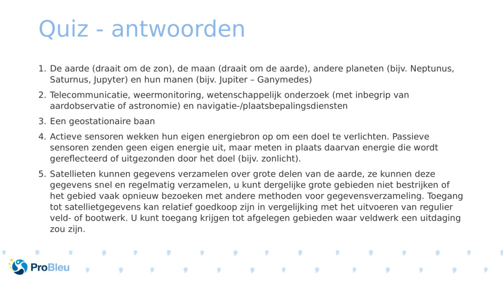 Quiz - antwoorden