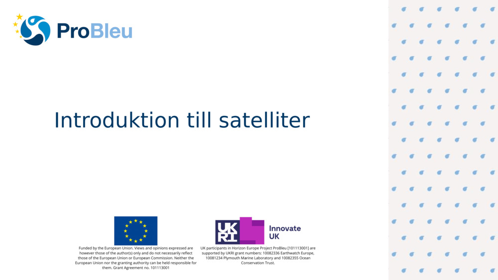 Introduktion till satelliter