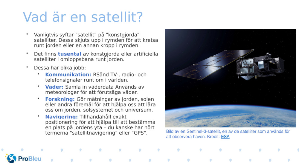 Vad är en satellit? 