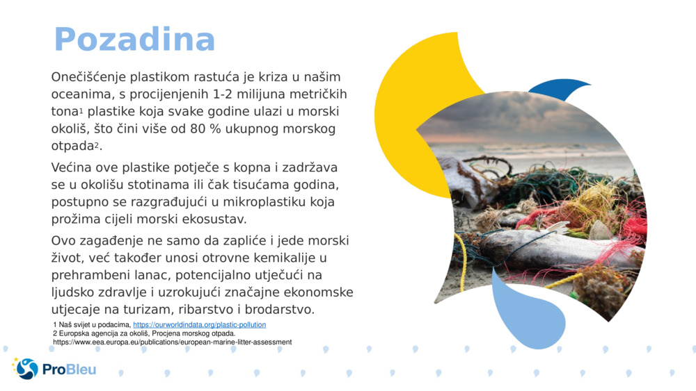 Onečišćenje plastikom rastuća je kriza u našim oceanima, s procijenjenih 1-2 milijuna metričkih tona