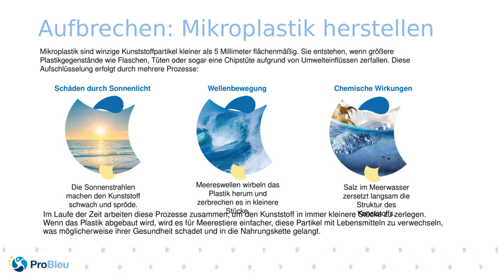 Aufbrechen: Mikroplastik herstellen