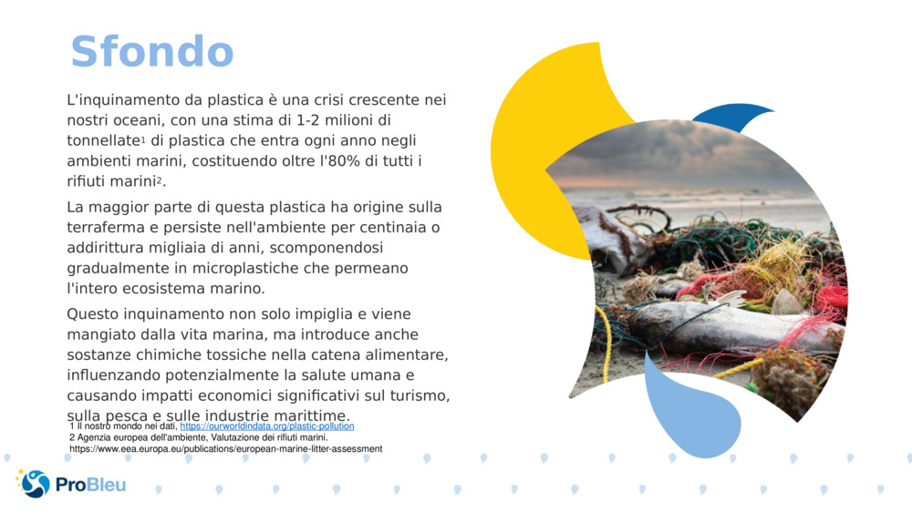 L'inquinamento da plastica è una crisi crescente nei nostri oceani, con una stima di 1-2 milioni di tonnellate