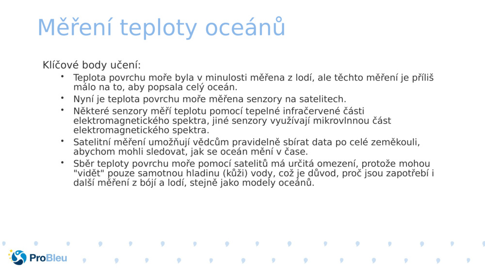 Měření teploty oceánů