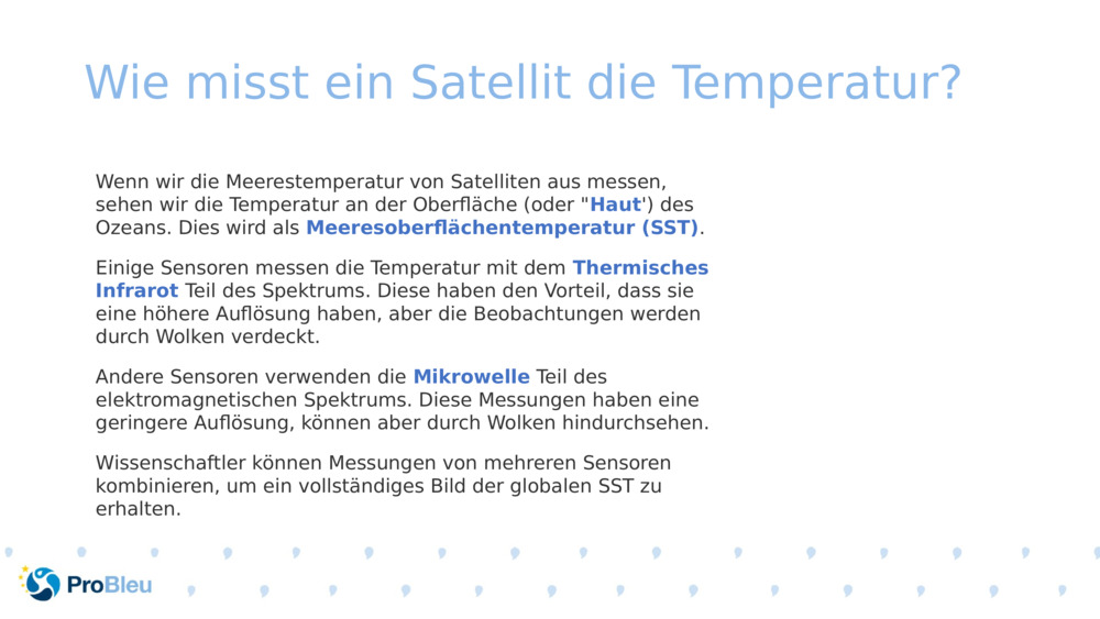 Wie misst ein Satellit die Temperatur? 