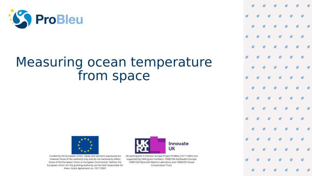 Measuring ocean temperature from space