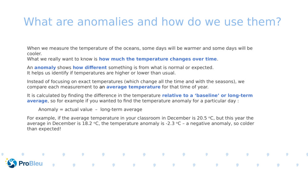 What are anomalies and how do we use them?