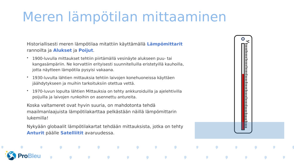 Meren lämpötilan mittaaminen