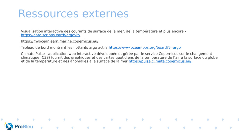 Ressources externes