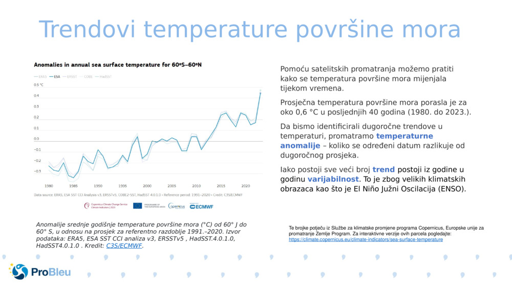 Trendovi temperature površine mora