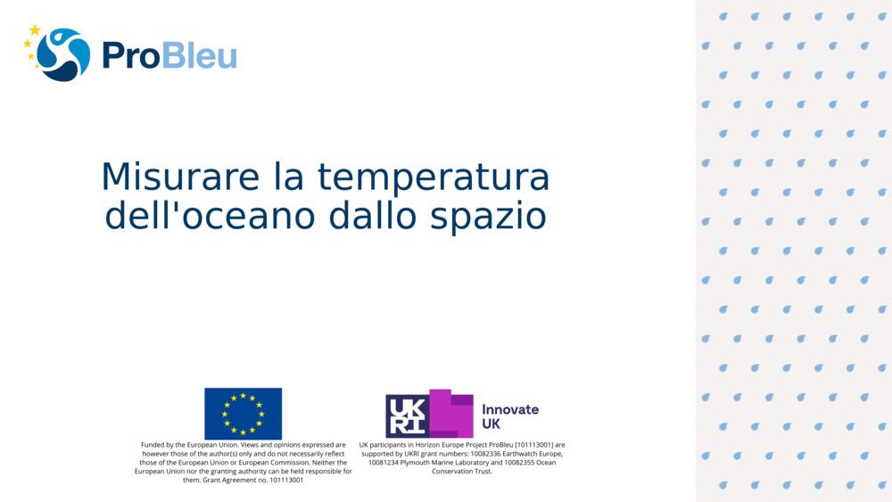 Misurare la temperatura dell'oceano dallo spazio