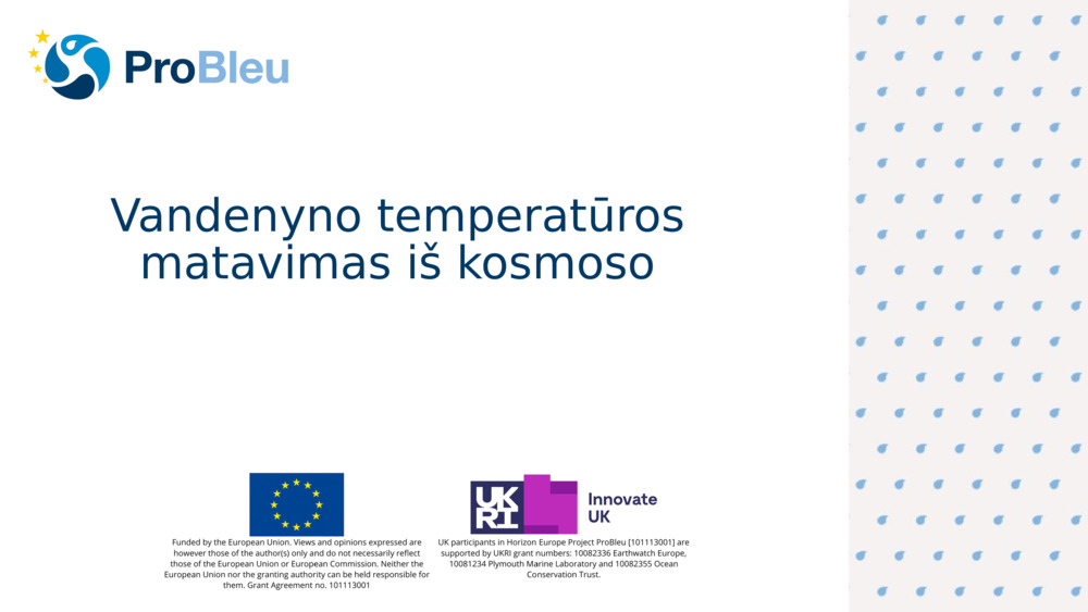 Vandenyno temperatūros matavimas iš kosmoso