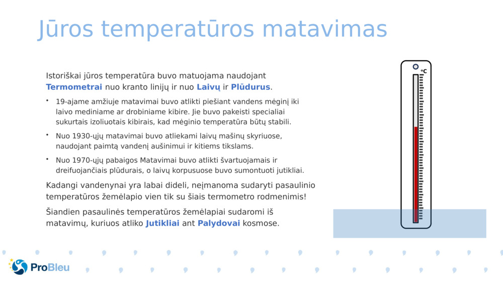 Jūros temperatūros matavimas