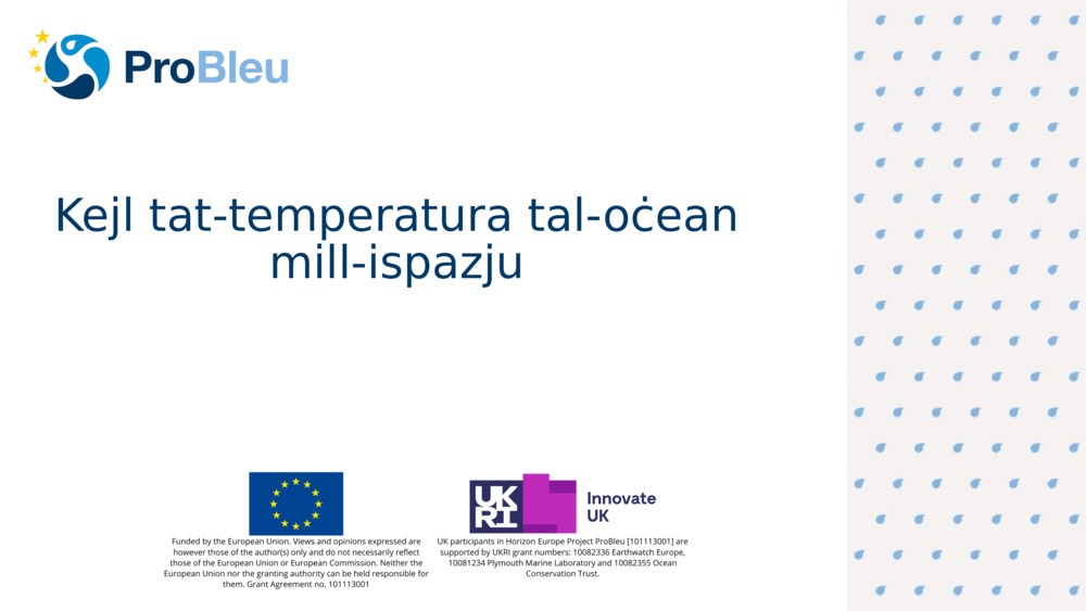 Kejl tat-temperatura tal-oċean mill-ispazju