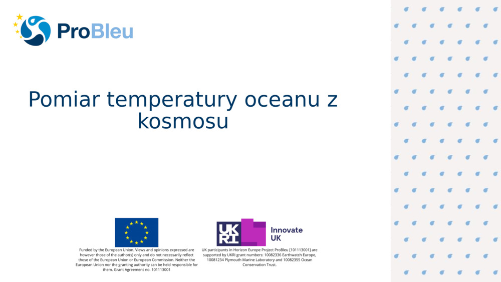 Pomiar temperatury oceanu z kosmosu