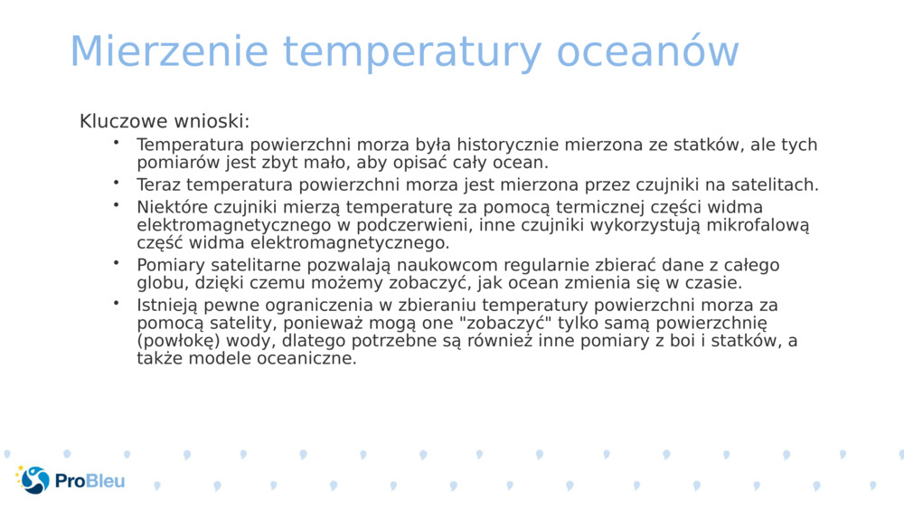 Mierzenie temperatury oceanów