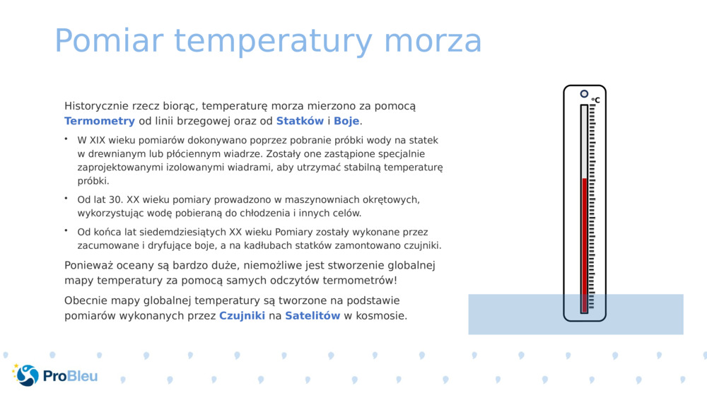 Pomiar temperatury morza