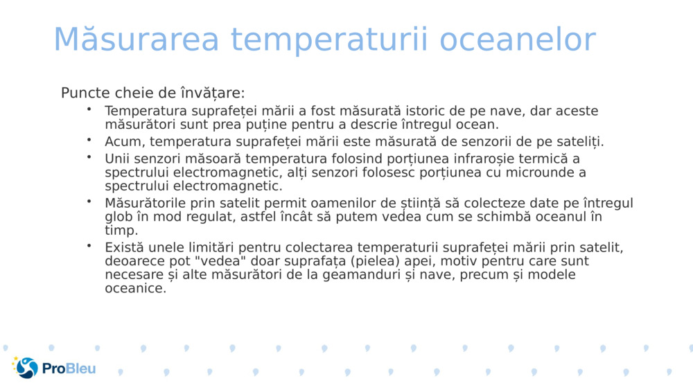 Măsurarea temperaturii oceanelor