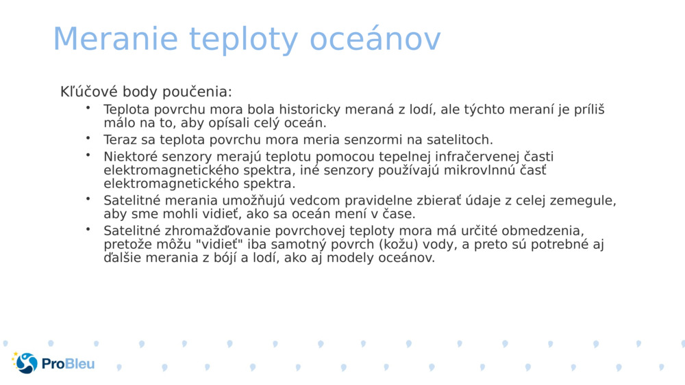 Meranie teploty oceánov