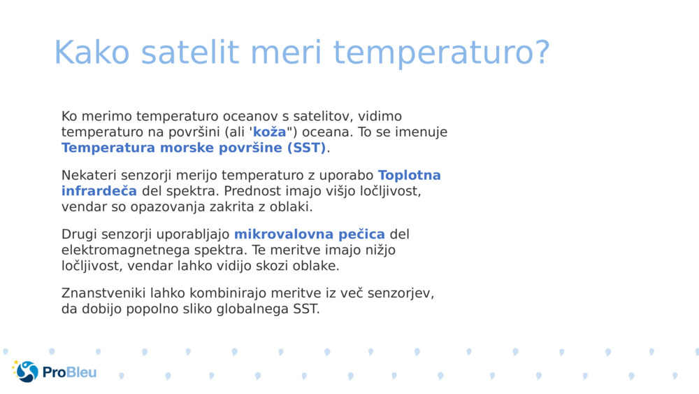 Kako satelit meri temperaturo? 