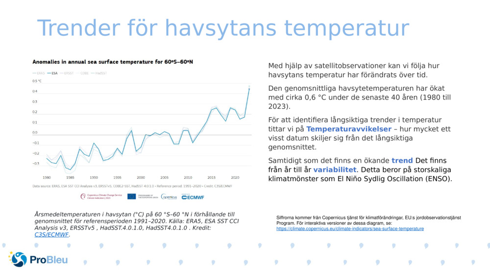 Trender för havsytans temperatur