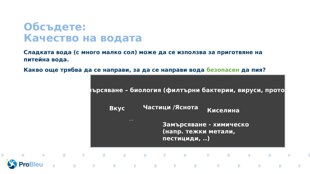 Обсъдете: Качество на водата