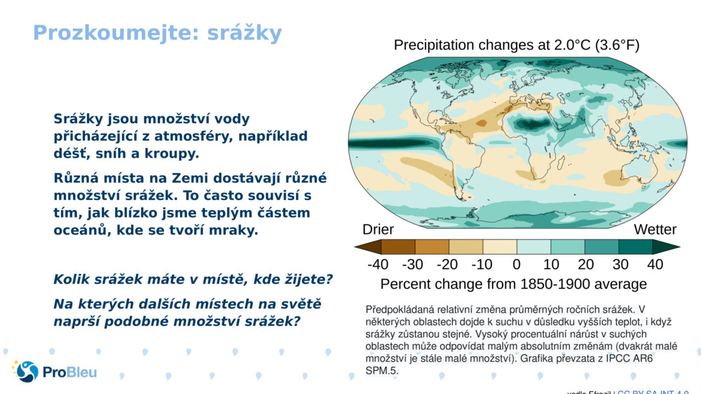 Prozkoumejte: srážky