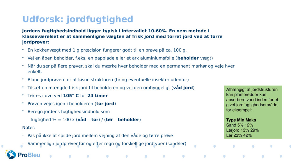 Udforsk: jordfugtighed