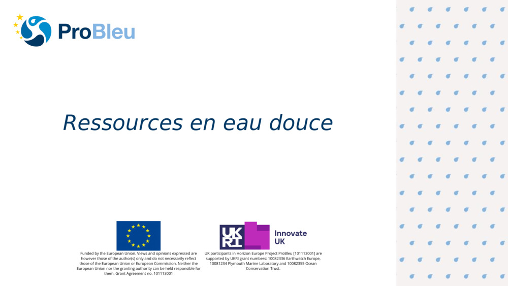 Ressources en eau douce