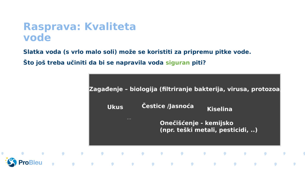 Rasprava: Kvaliteta vode