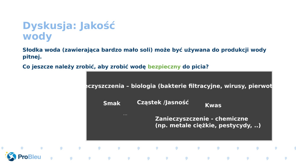 Dyskusja: Jakość wody