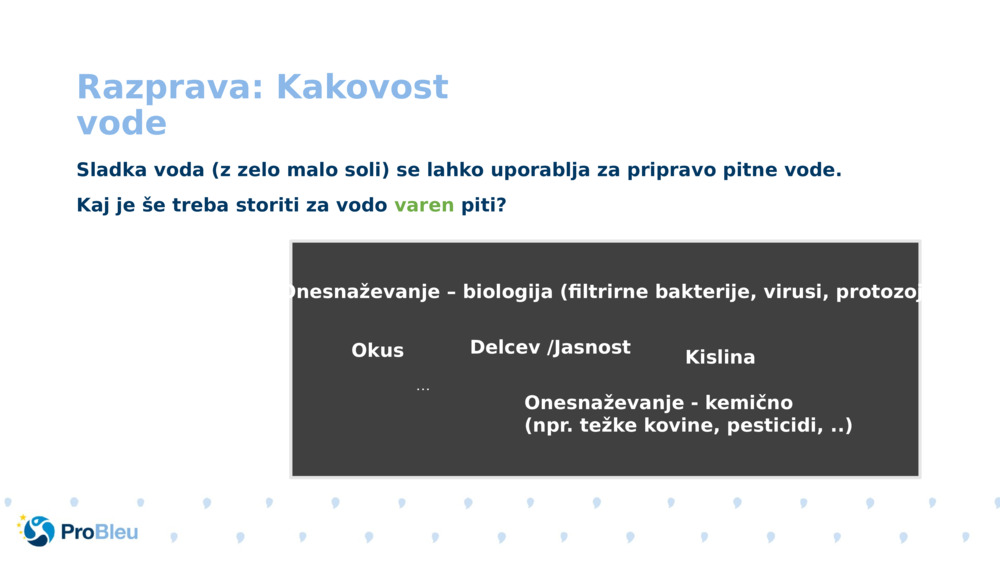 Razprava: Kakovost vode