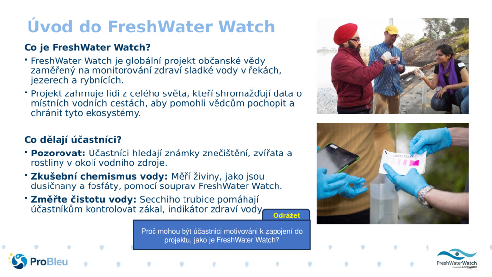 Úvod do FreshWater Watch