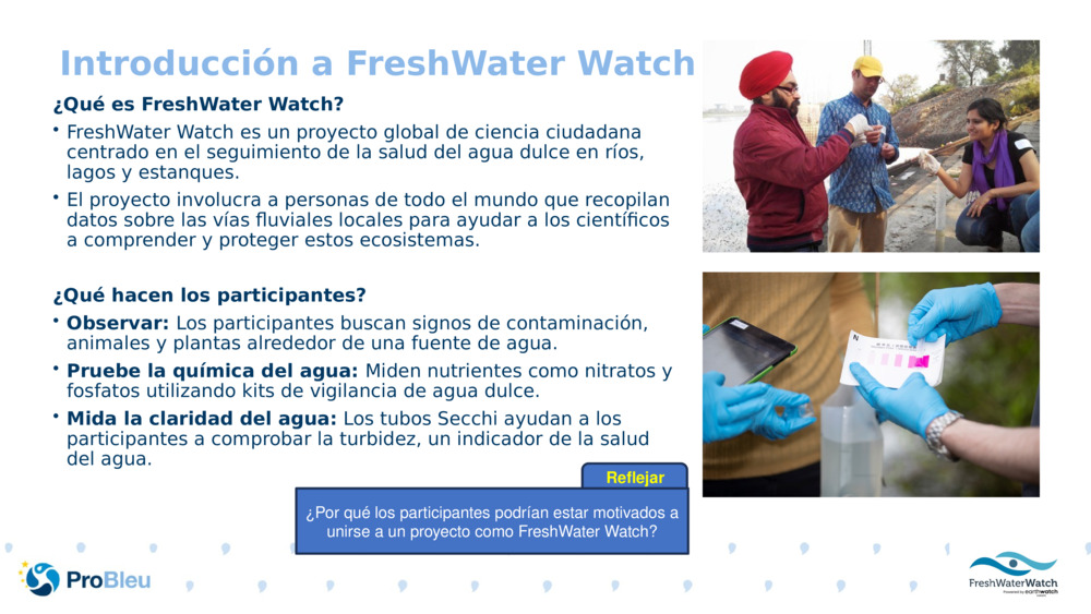 Introducción a FreshWater Watch