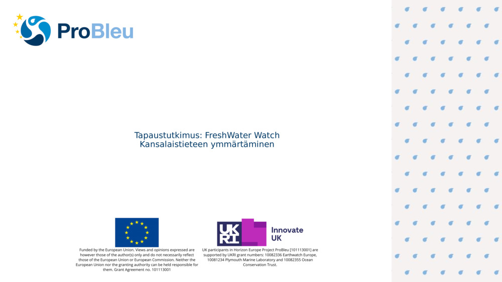 Tapaustutkimus: FreshWater Watch