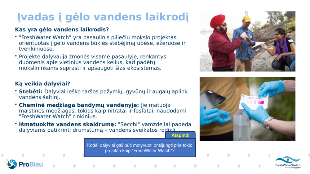 Įvadas į gėlo vandens laikrodį