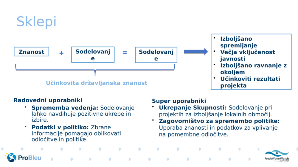 Državljanska znanost in sladka voda