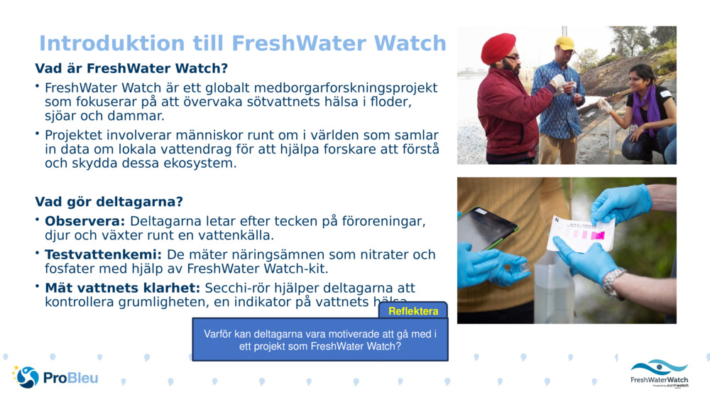 Introduktion till FreshWater Watch