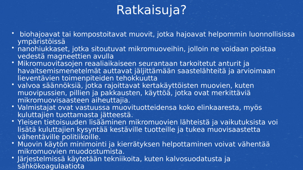 Ratkaisuja?