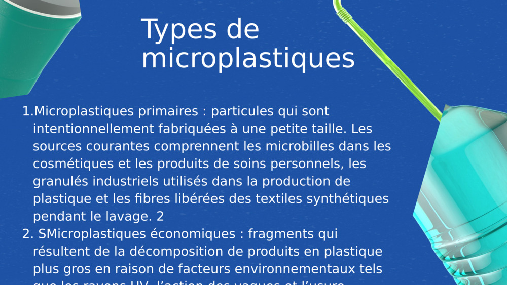 Types de microplastiques